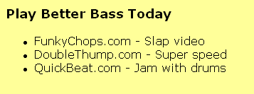 Visit these sites today for unique bass guitar instruction products
